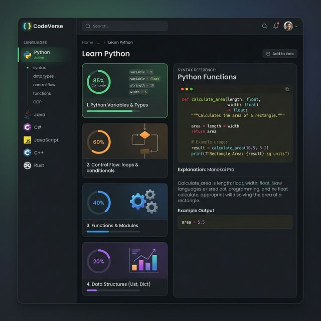 Language Application - programming language reference guide