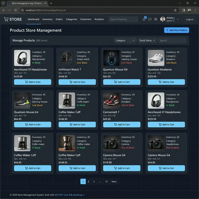 Store web application built with ASP.NET Core MVC